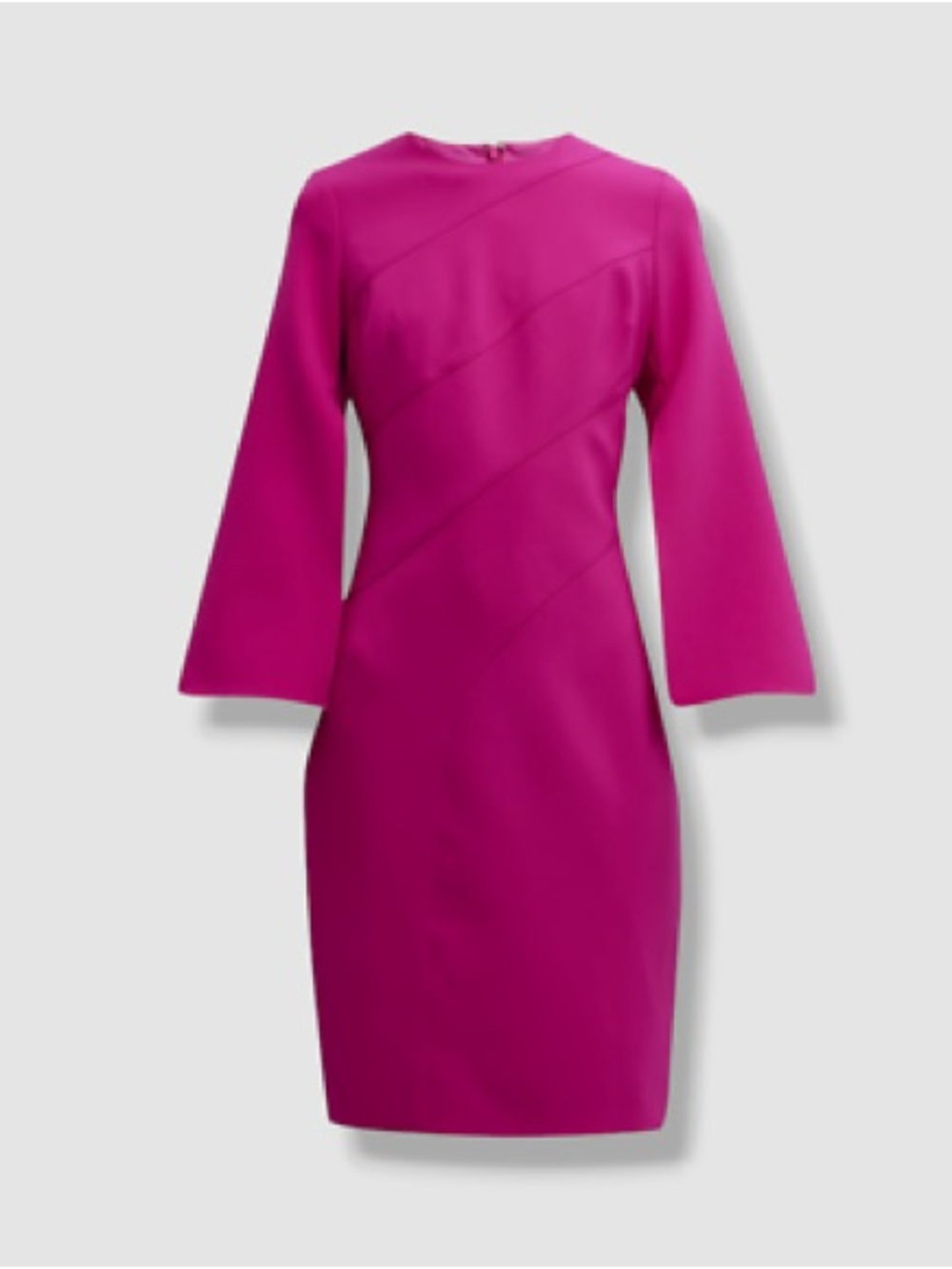 Teri Jon Hot Pink Crepe Dress